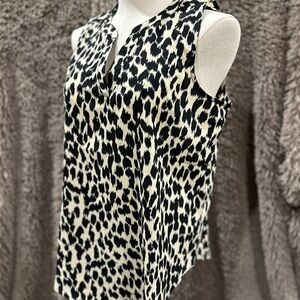 Maurices Black and Cream Animal Print Blouse